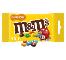Драже M&M's шоколадное с арахисом, 45 г